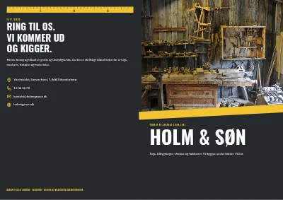 Omslag af Brochure for tømrerfirma – 12 sider