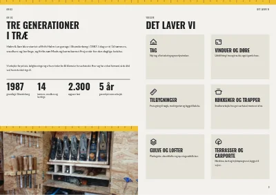 Side 2–3 af Brochure for tømrerfirma – 12 sider