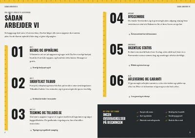 Side 4–5 af Brochure for tømrerfirma – 12 sider