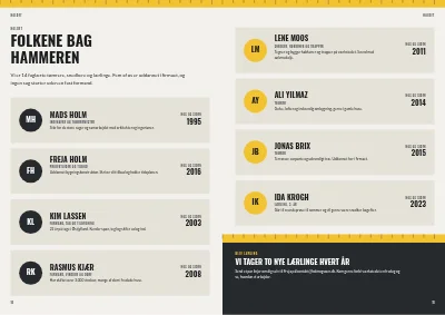 Side 10–11 af Brochure for tømrerfirma – 12 sider