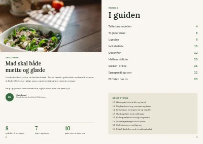 Side 2–3 af Kostguide fra diætist – 24 sider