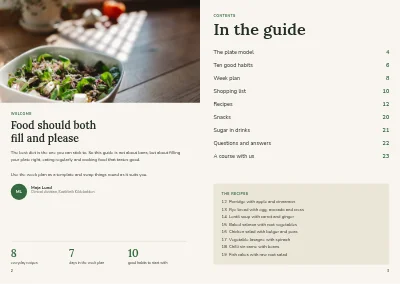 Pages 2–3 of Nutrition guide from a dietitian – 24 pages