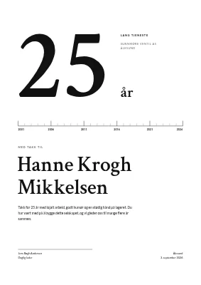 Utmerkelse for lang tjeneste — 25 år