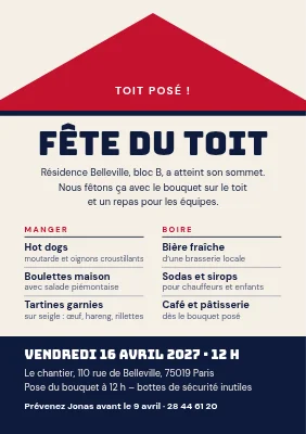Fête de la charpente — le toit est posé