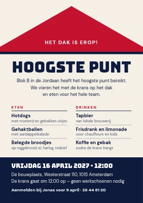 Hoogste puntfeest — het dak zit erop