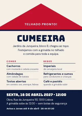 Festa da cumeeira — o telhado está pronto
