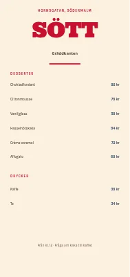 Dessertmeny Flødekanten — Refshaleøen