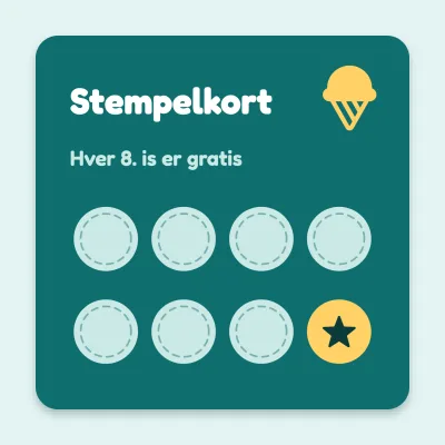Stempelkort med otte felter