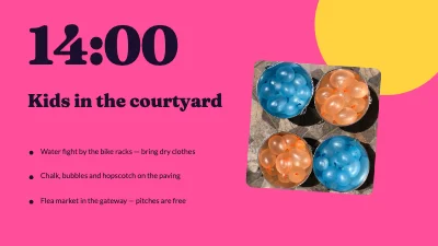 Page 3 of Courtyard summer party — programme