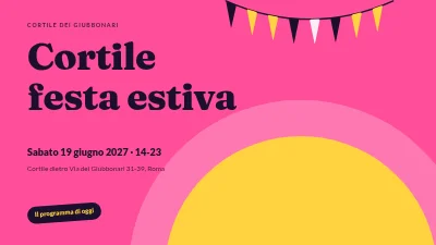 Festa d'estate in cortile — programma
