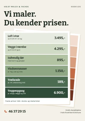 Side 1 af Malerfirma med faste priser i Roskilde