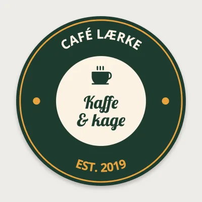 Caféens segl med årstal