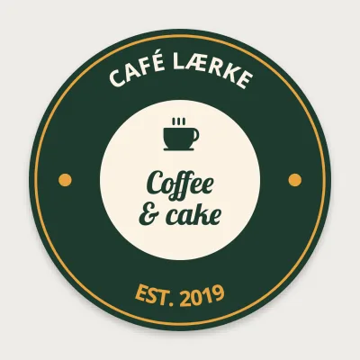 Café seal with founding year