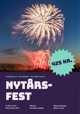 Nytårsfest på havnen — plakat