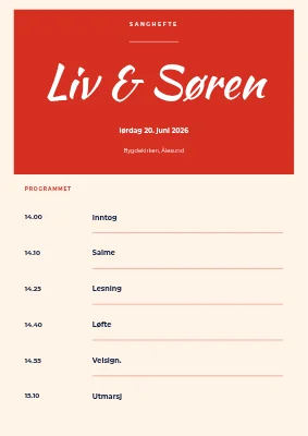 Sanghefte — Liv og Søren, Rønne