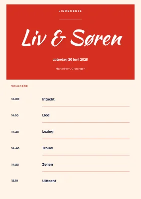 Liedjesboekje — Liv en Søren, Rønne