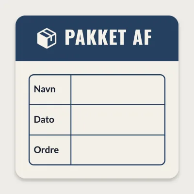 Pakket af, skema
