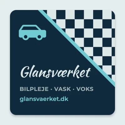 Bilpleje med ternet flag