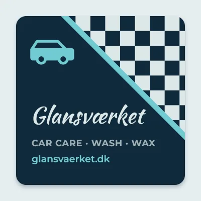 Car care with a chequered flag