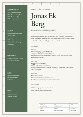 Ingenjörs-CV — teknisk ritning