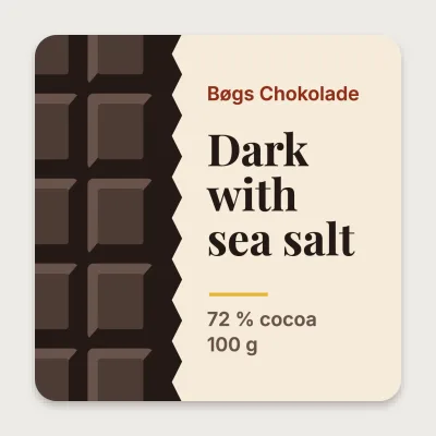 Sea salt chocolate bar