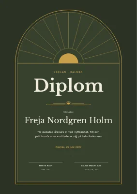Skoldiplom — årskurs 9
