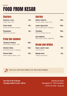 Page 2 of Indian restaurant in Holstebro