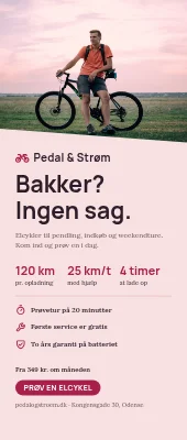 Roll-up til cykelhandler — elcykler til bakkerne