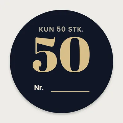 Kun 50 stk., nummereret