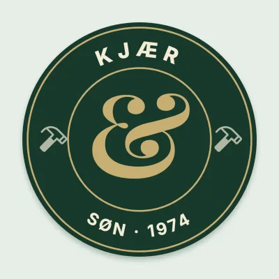 Kjær & Søn with a big ampersand