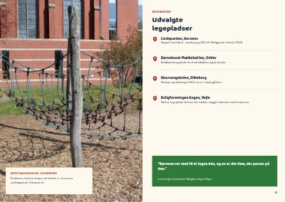 Side 18–19 af Produktkatalog for legepladsudstyr – 24 sider