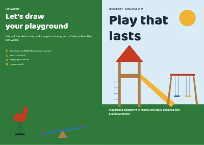 Copertina di Product catalogue for playground equipment – 24 pages