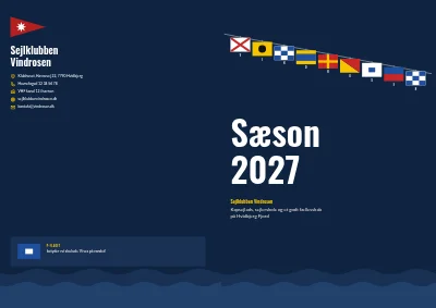 Omslag af Sæsonprogram for sejlklub – 16 sider