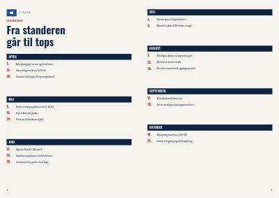 Side 4–5 af Sæsonprogram for sejlklub – 16 sider