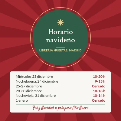 Horario navideño — tienda