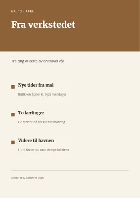 Fra verkstedet