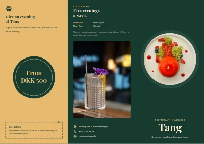 Tasting menu and events