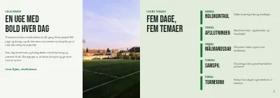 Side 2–3 af Fodboldskole om sommeren – 8 sider