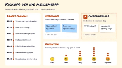 Workshoptavle med program