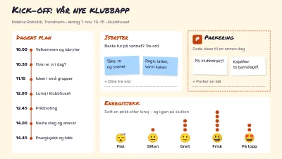 Workshoptavle med agenda