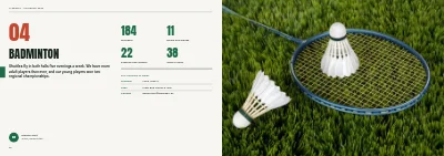 Pages 30–31 of Yearbook for a sports club – 96 pages