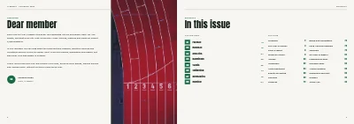 Pages 2–3 of Yearbook for a sports club – 96 pages