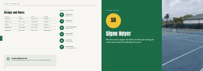 Pages 40–41 of Yearbook for a sports club – 96 pages