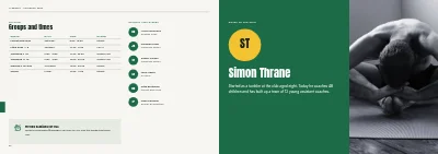 Pages 52–53 of Yearbook for a sports club – 96 pages
