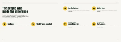 Pages 60–61 of Yearbook for a sports club – 96 pages