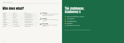 Pages 90–91 of Yearbook for a sports club – 96 pages