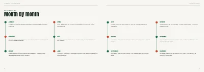 Pages 8–9 of Yearbook for a sports club – 96 pages