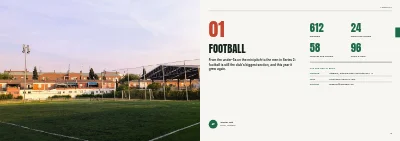 Pages 12–13 of Yearbook for a sports club – 96 pages