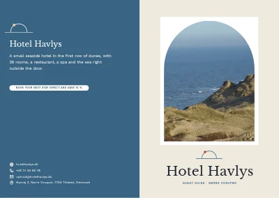 Omslag av Guest directory for a seaside hotel – 48 pages