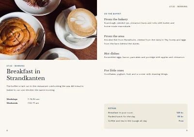 Side 8–9 av Guest directory for a seaside hotel – 48 pages